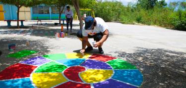 Werkzaamheden in Speelpark Maracaibo